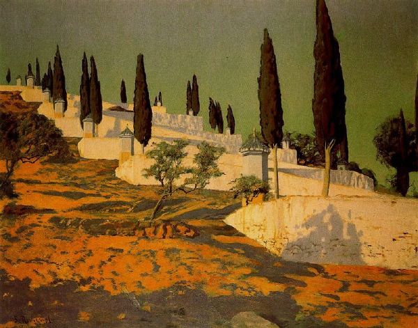 santiagorusinol(1861-1931)是20世纪初西班牙著名的现代主义画派的领军
