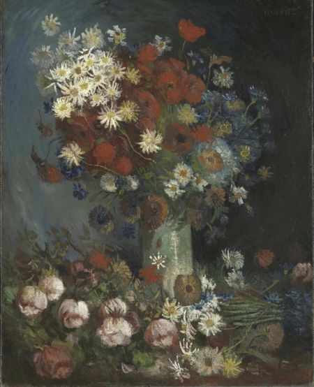 荷兰海牙KroellerMueller博物馆馆藏的高作品《野花与玫瑰》
