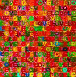 油画作品《ILovecolor》90cm×90cm2012年