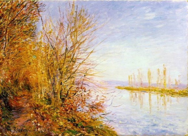 塞纳河畔的诗篇-印像派画家西斯莱作品