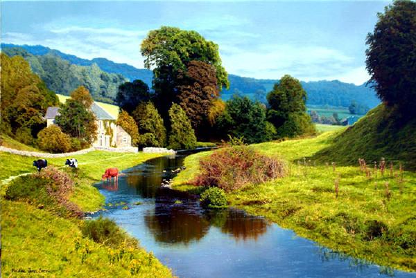 人生如路，需在荒凉中走出繁华风景。一一英国 Michael James Smith 的风景油画