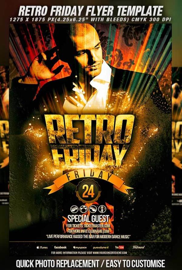 RetroFridayFlyerTemplate<br/><br/>http://bicirique.deviantart.com/art/PSD-Retro-Friday-Flyer-Template-285646010