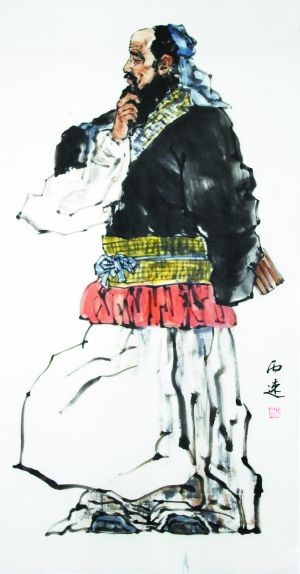 《孔子》95cm×185cm