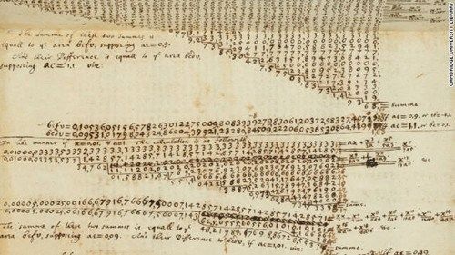 剑桥大学在网上发布4000页电子版牛顿手稿