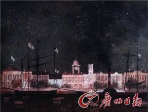 罗文勇布面油画《百年风云—十九世纪末的广州沙面建筑群》。
