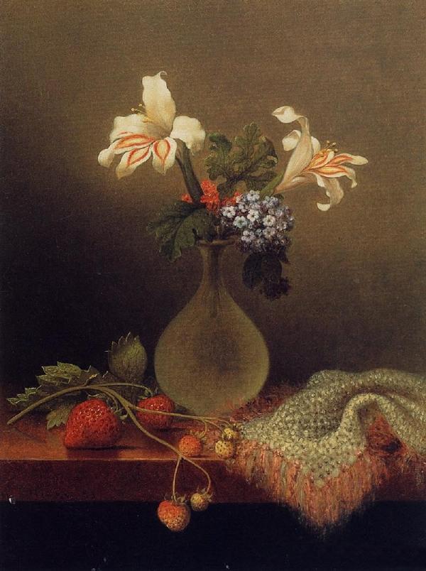 【油画】美国MartinJohnsonHeade《花香鸟语》