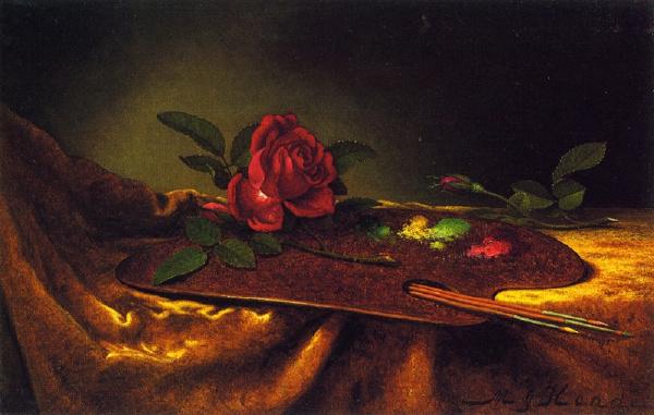 【油画】美国MartinJohnsonHeade《花香鸟语》