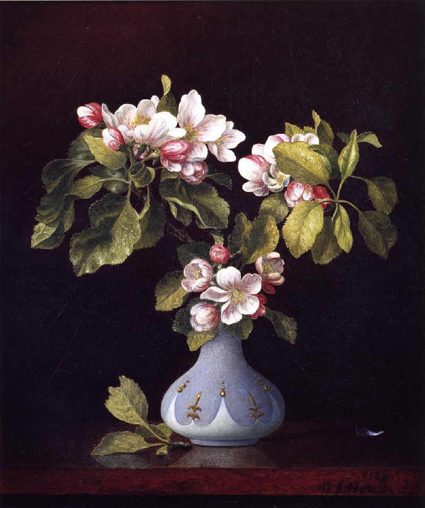 【油画】美国MartinJohnsonHeade《花香鸟语》