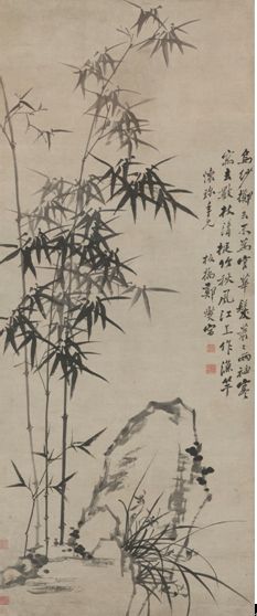 郑板桥《兰竹图》水墨纸本立轴168×69.5cm
