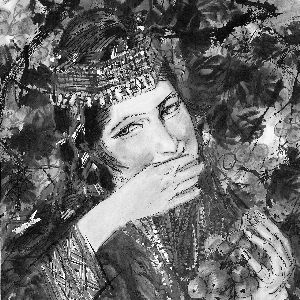 林墉的巴基斯坦题材作品《葡萄熟了》，作于1987年