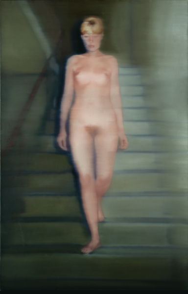 格哈德·里希特《楼梯上的裸女》