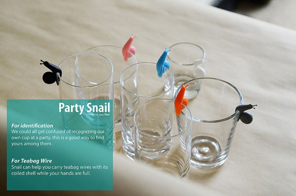 partysnail01PartySnail派对多彩蜗牛为杯子挂上创意识别标签