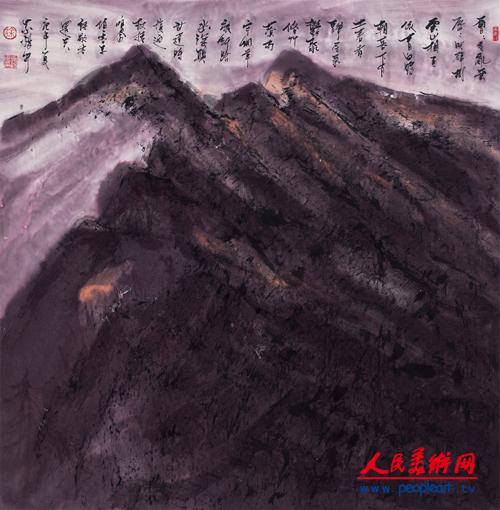 群樹雲山(68x68cm)1990.JPG