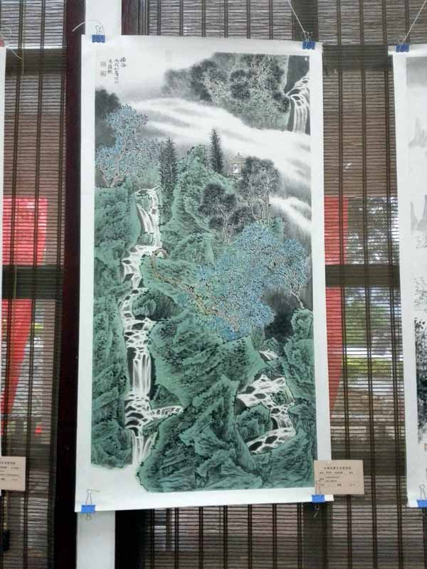 《泰山胜迹图》展览现场展出的其他作品