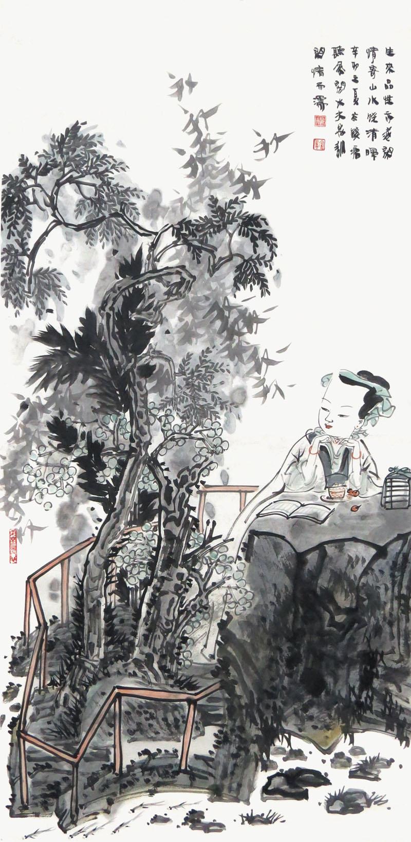 生来品性亦遂闲　纸本　138cm×69cm 2011年.JPG