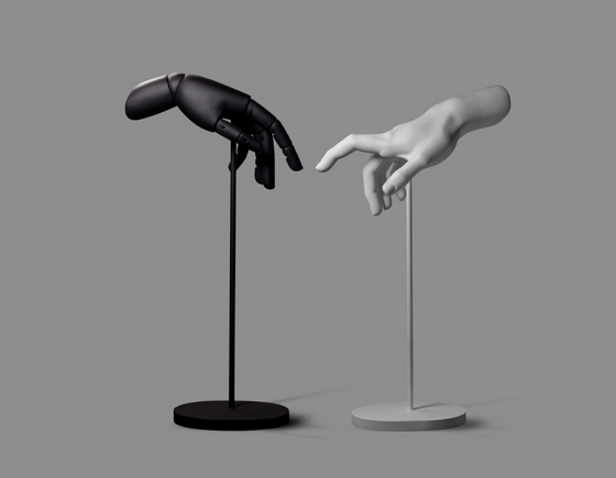 nEO_IMG_邹亮 创造亚当 The Creation of Adam 90x50x180cm； 105x55x177cm 铜烤漆 Lacquired copper   2015  8版  .jpg