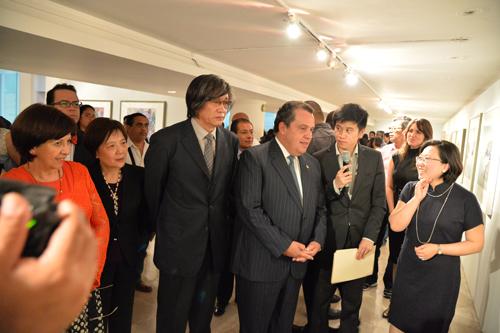 2015年7月8日，“来自中国美术馆的艺术”开幕仪式后，中国美术馆常务副馆长马书林.JPG