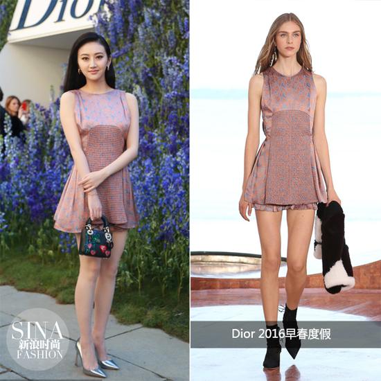 景甜出席Dior2016春夏秀场