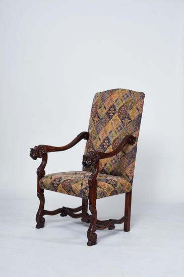 法国路易十四风格狮头扶手单椅