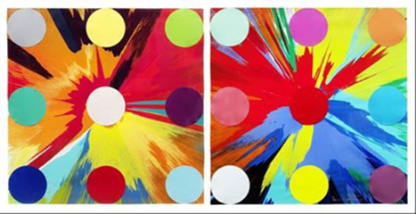 Damien Hirst 旋转与圆点画