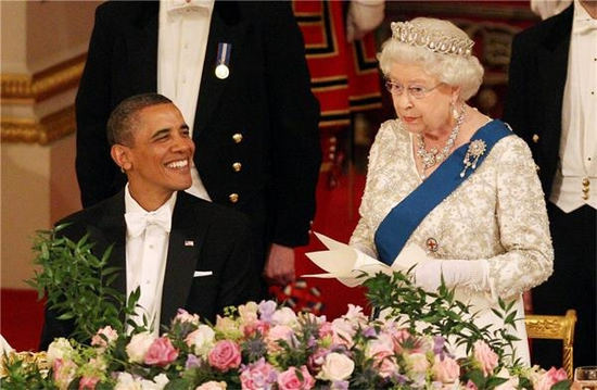 英国女王宴请奥巴马