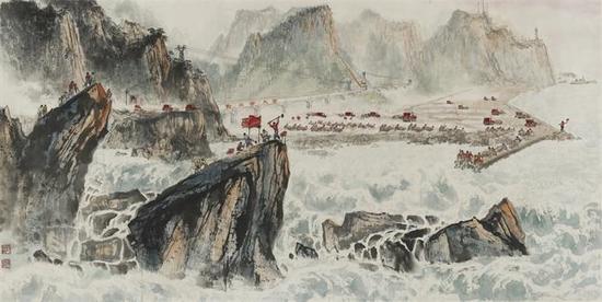 移山填海  1969年 70×139cm