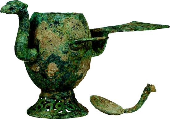 战国青铜鸟形杯