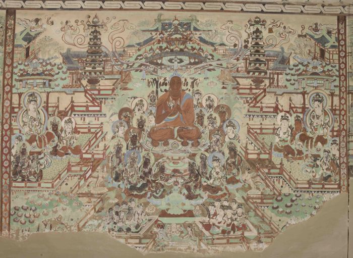 观无量寿经变 莫高窟第45窟 北壁 Amitayurbhavana Sutra North wall in Cave 45 at Mogao Grottoes