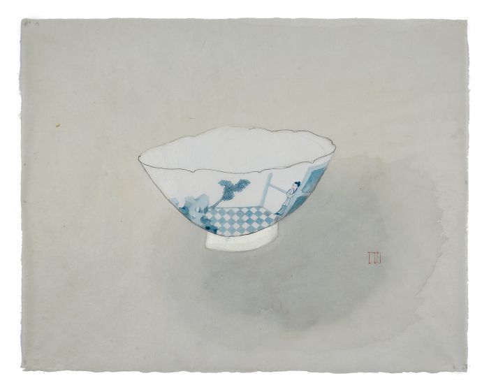 沈勤SHEN Qin 《青花瓷 9》Porcelain 9 66x52cm 纸本设色Ink and color on paper  2012