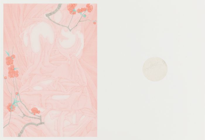 张见ZHANG Jian  《藏春册》- 镜花Hiding Spring-Flowers in Mirror   58x83cm  绢本Silk  2015