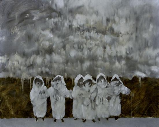 谭根雄 《2013黑雨》  100×120cm  布面油画  2013