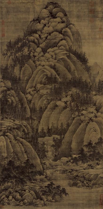 五代 巨然 秋山问道图