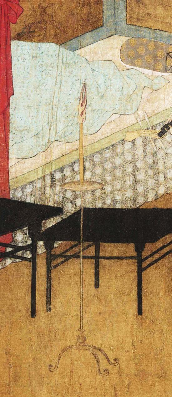 图1 南宋佚名《韩熙载夜宴图》中的烛架