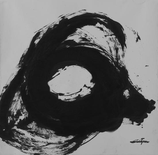 秦風-慾望風景No.1-水墨-84.5x84cm-2012