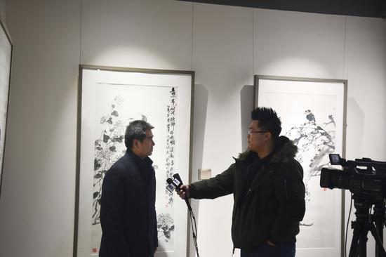 “诗花墨雨-《中国书画》杂志社书画院院聘书画家邀请展•花鸟画展（第一回）” 展览现场