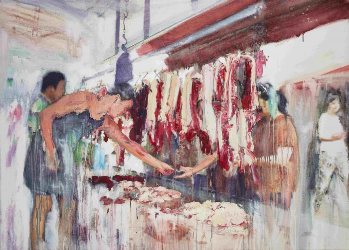 许宏翔XU Hongxiang 《肉》Meat  130×180cm  布面水性写真、油彩Water-based Paint on Canvas  2013