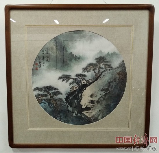 “笔墨传承——方继良、刘西园、陆江迎春书画联展” 展览作品 中国经济网记者李冬阳 摄
