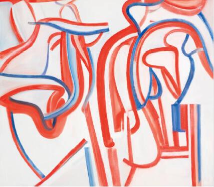 © 2016 The Willem de Kooning Foundation / Artists Rights Society （ARS）， New York ©      威廉•德库宁 无题 XXIX 布面油画  77 x 88英寸 作于1986 年