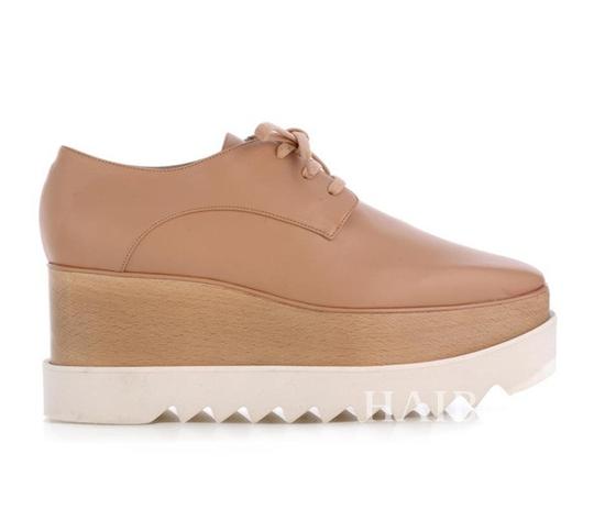 Stella McCartney) Beige Britt Lace-Up Platform Shoes