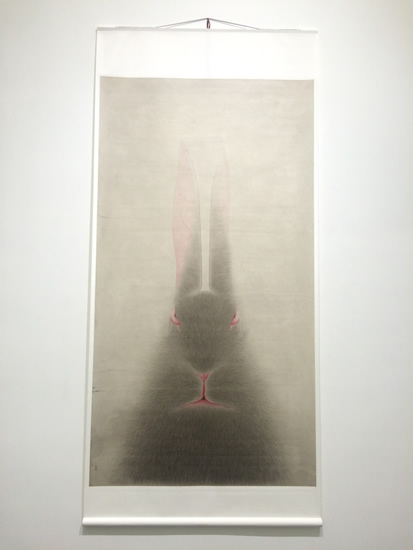 《肖像-兔2014年12月》 邵帆 258×136cm 2014年