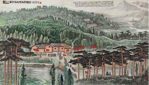 李可染《韶山——革命圣地毛主席故居》