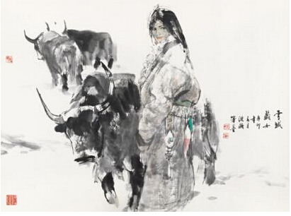 雪域藏女 123cm×92cm