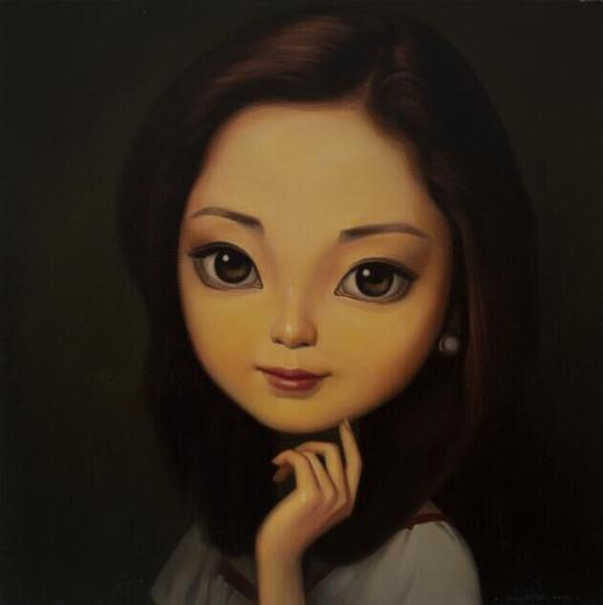 张柏涛 美丽天使邓丽君  80x80  2014.布面油画