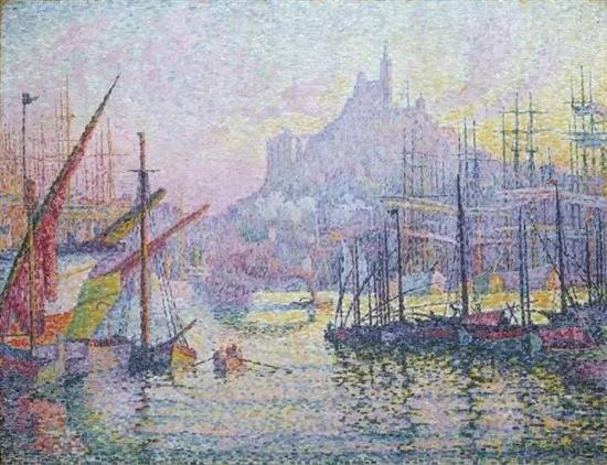 马赛港巡礼Vue du Port de Marseille, 1905by西涅克