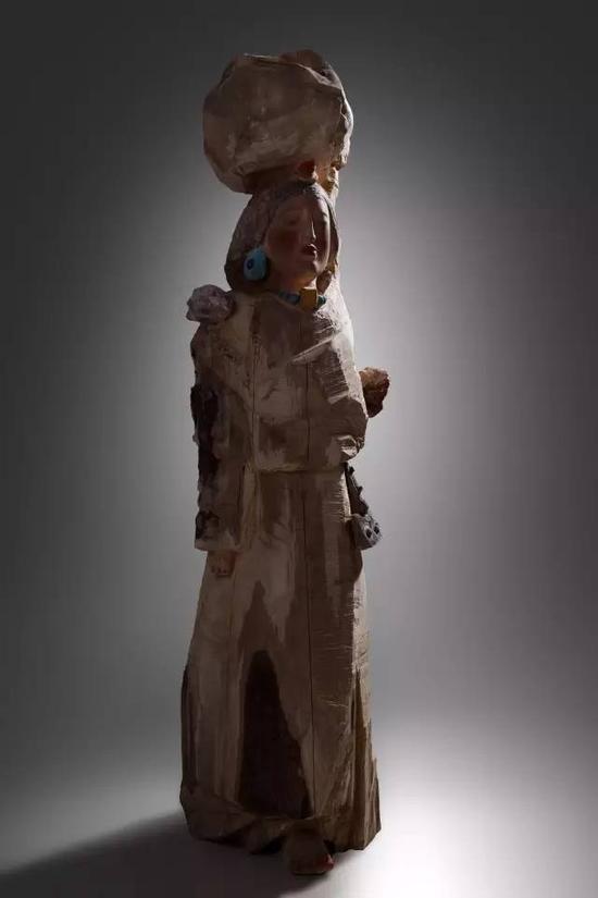 刘金亭、杨婉   阆山路远  君当加勤   雕塑 155×45×45cm 中国美术馆藏