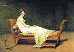 《雷卡米耶夫人像》 ，雅克·路易·大卫创作于1799年，藏于卢浮宫