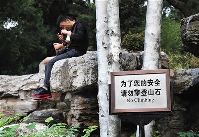 探访了北京市各大公园和著名的旅游景区,发现不文明旅游的行为还不少