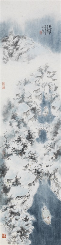 孙君良 瑞雪兆年丰 34cm×136cm