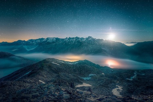 摄影师David Kaplan拍摄于高山上的夜景风光摄影