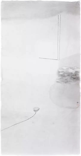 沈勤 Shen Qin 《园》The Garden 001   137x69cm 纸本水墨Ink on Paper  2015 布展位置 1